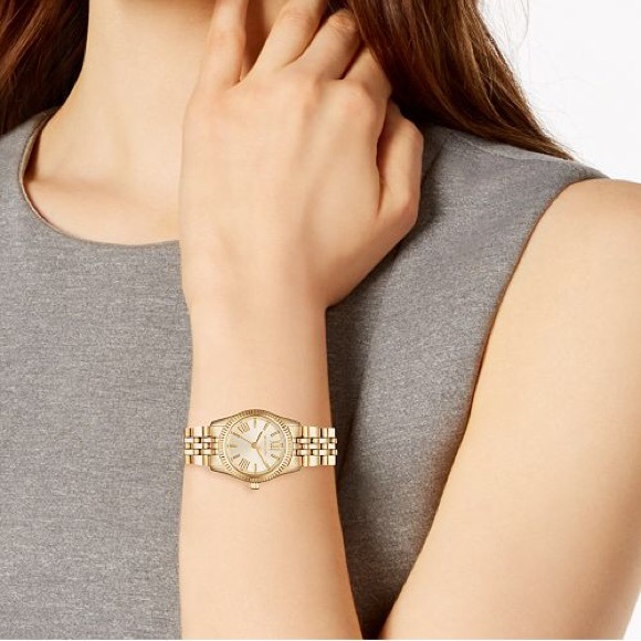 Michael Kors Petite Lexington Gold Tone 